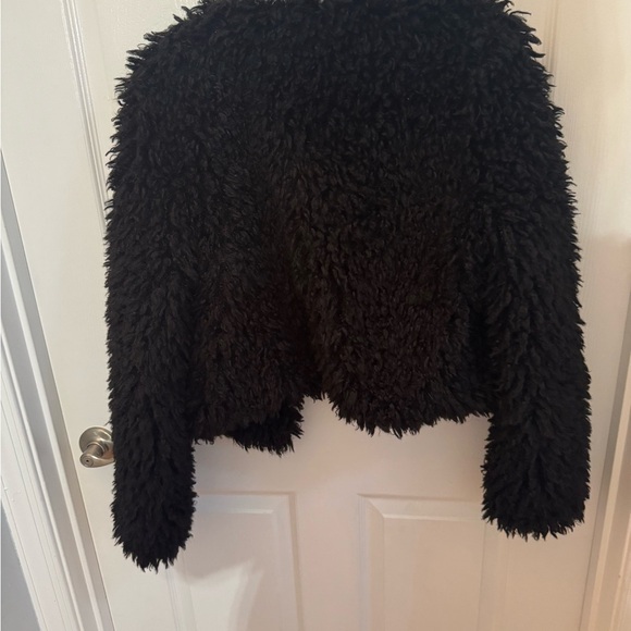 UGG Women's Plush Black Teddy Jacket - Picture 3 of 7